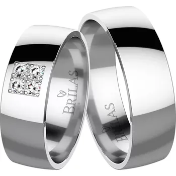 Prsten Valentina White Briliant - snubní prsteny z bílého zlata