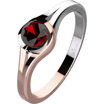 Prsten Karma Colour RW Granát - prsten v červeném a bílém zlatě