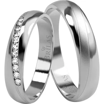 Prsten Salme White - žářivé snubní prstýnky z bílého zlata