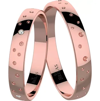 Prsten Inka Red - snubní prsteny z růžového zlata