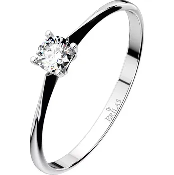 Prsten Lyra W Briliant - tradiční zásnubní prsten z bílého zlata