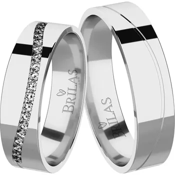 Prsten Samira White - bílé snubní prsteny s kameny