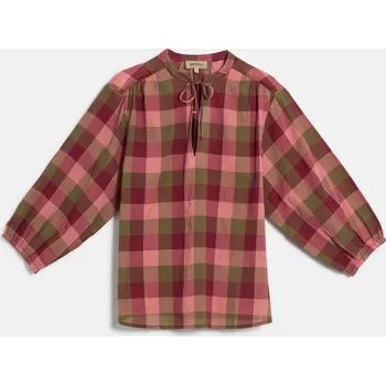 Dámská košile HALENKA WOOLRICH GAUZY BALOON SLEEVES BLOUSE PINK BUFFALO