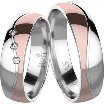 Prsten Samantha Colour RW - snubní prsteny z kombinovaného zlata