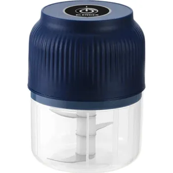 Mini elektrický sekáček na zeleninu 250 ml USB dobíjecí bezdrátový drtič česneku kuchyňský sekáček potravin 11,5 × 8 cm