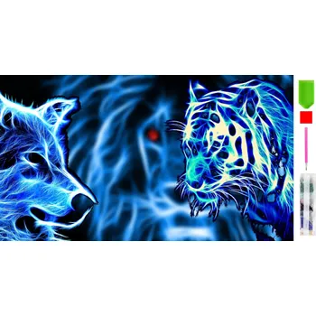 Real Home Diamantové vyšívání - vzor zvířete 5D 133