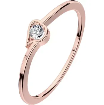 Prsten Hypnos R Briliant - zásnubní prsten se srdcem ze žlutého zlata