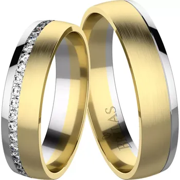 Prsten Desirat Colour GW - snubní prsteny ze žlutého a bílého zlata