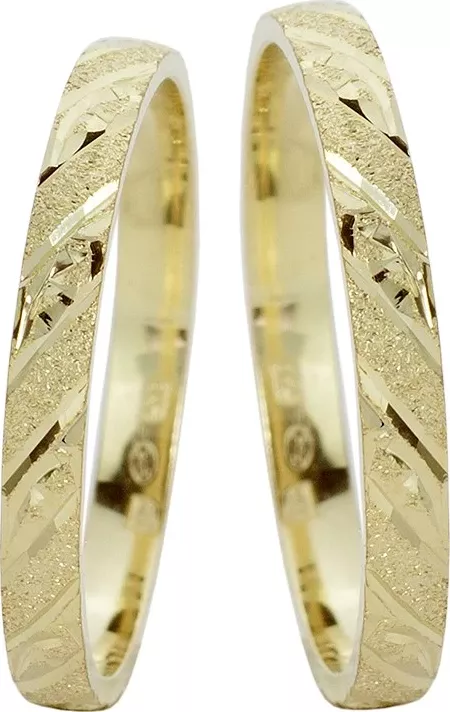 Virginia - zlaté snubní prsteny s rytinou