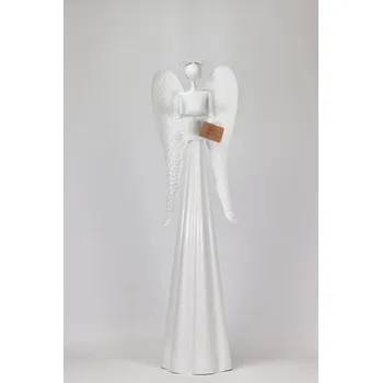 Harasim Plechový anděl s kalíškem na svíčku dekorace