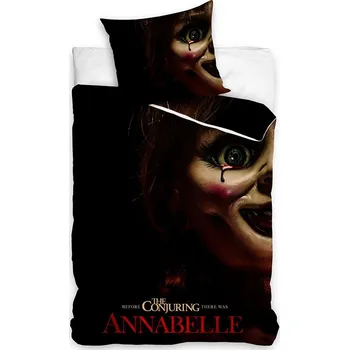 Povlečení Carbotex Panenka Annabelle 140 x 200, 70 x 90 cm zipový uzávěr