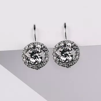 Náušnice Emily WE 6 mm DP - dámské náušnice z bílého zlata