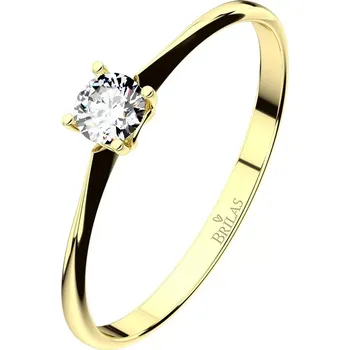 Prsten Lyra G Briliant - tradiční zásnubní prsten ze žlutého zlata