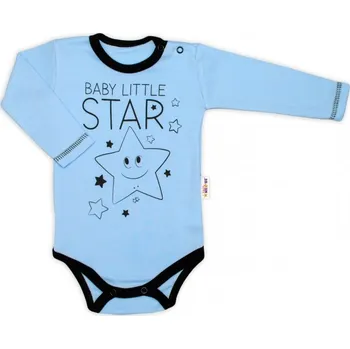 Kojenecký body Baby Nellys Body dlouhý rukáv, modré, Baby Little Star, vel. 74, Velikost koj. oblečení 68 (3-6m)