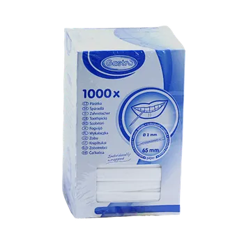 Párátko a napichovátko Párátka drevenná hyg. balená v papíru 65 mm, 1000 ks