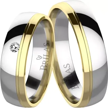 Prsten Orsola Colour GW - kombinované snubní prsteny ze zlata