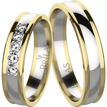 Prsten Nikola Colour GW - snubní prsteny z bílého a žlutého zlata