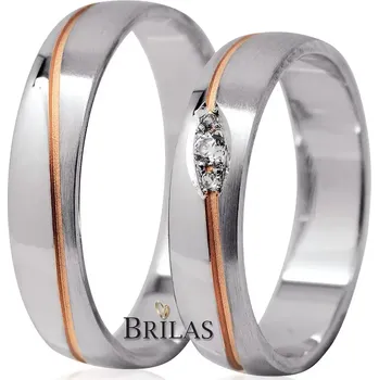 Prsten Corneliu Colour RW - snubní prsteny v kombi. zlatě