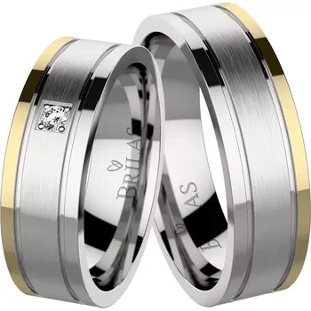 Prsten Galaxie stone - moderní ocelové snubní prsteny se zirkonem