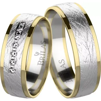 Prsten Modesto Colour GW - snubní prsteny z bílého a žlutého zlata