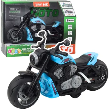 autíčko LEAN Toys Bateriová hračka motorka se světly a zvuky modrá
