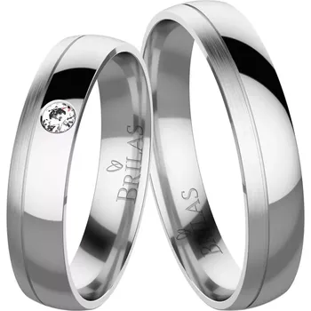 Prsten Julie White - snubní prsteny z bílého zlata