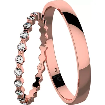 Prsten Shanel II Red - snubní prsteny z růžového zlata