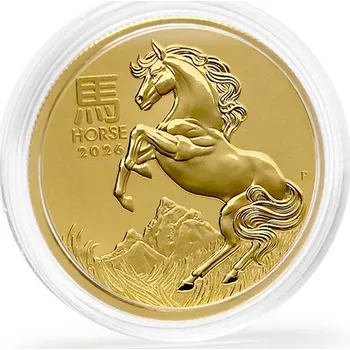Zlatá investiční mince Year of the Horse Rok Koně Lunární 1/2 Oz 2026