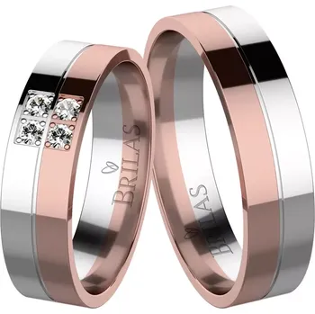 Šperk Liana Colour RW Briliant - snubní prsteny z červeného a bílého zlata