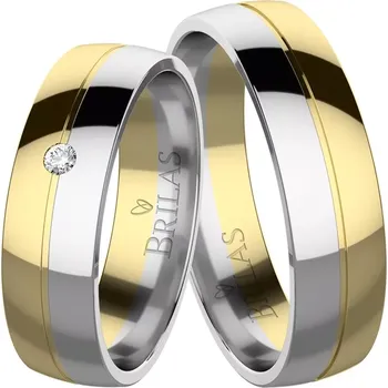 Prsten Piper Colour GW - snubní prsteny z bílého a žlutého zlata