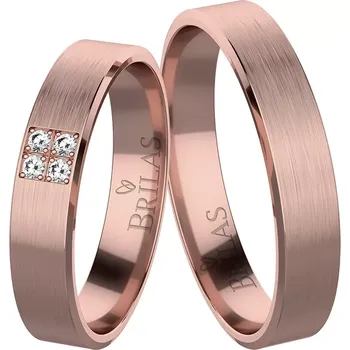 Prsten Mina Red Briliant - snubní prsteny z červeného zlata