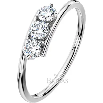Prsten Leda White - krásný zásnubní prsten s kameny z bílého zlata