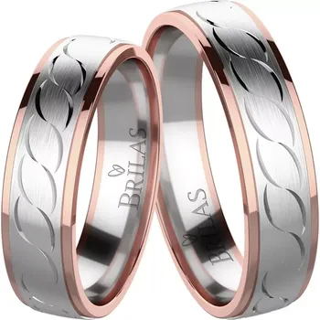 Prsten Forever Ring Colour RW - snubní prsteny z bílého a červeného zlata
