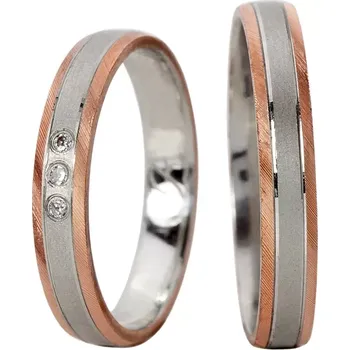 Prsten Sid Colour RW - snubní prsteny z kombinovaného zlata