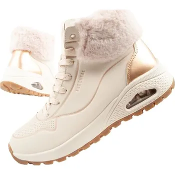 Dívčí sněhule Skechers Uno Rugged dámská sportovní obuv zateplené boty zimní béžové dámské 40