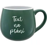 TEXT NA PŘÁNÍ - zelený keramický hrníček 300 ml
