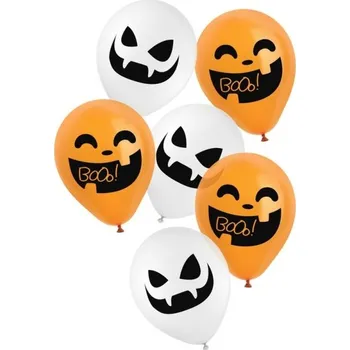 Balónek Folat Balónky latexové Halloween BoOo 23 cm 6 ks