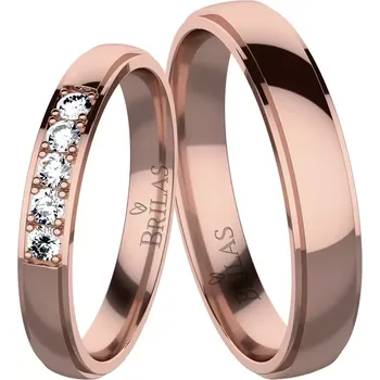 Prsten Angelika 5 Red - snubní prsteny z červeného zlata