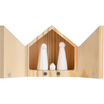 Betlém Räder C90056 betlém 5,5 x 5,5 x 3,5 cm bílý/přírodní