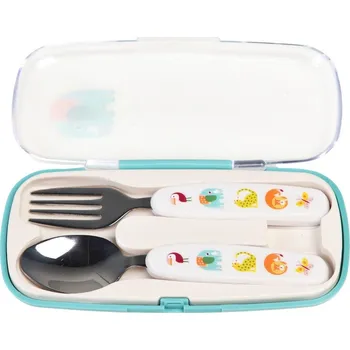 Příbor Krémový nerezový dětský příbor 2 ks Wild Wonders – Rex London ID_1805252