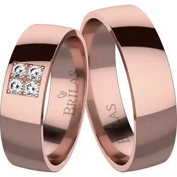 Prsten Dana Red Briliant - snubní prsteny z červeného zlata