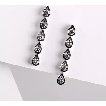 Náušnice Tori - stříbrné náušnice se zirkony