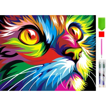 Real Home Diamantové vyšívání - vzor malé kočky 5D 79