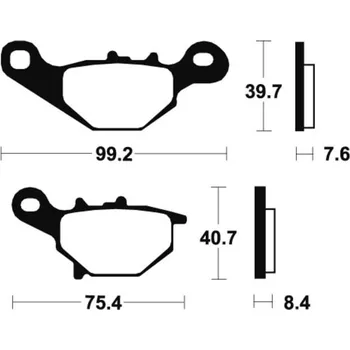 Nářadí na motocykly Organické brzdové destičky TECNIUM Scooter - ME202 ME202