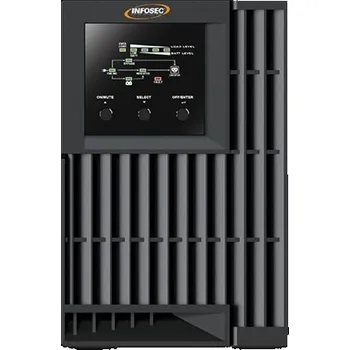 Záložní zdroj Infosec E4 Value 1000 zdroj nepřerušovaného napětí S dvojitou konverzí (online) 1 kVA 3 AC zásuvky / AC zásuvek