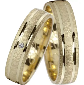 Prsten Celebrate Gold - moderní snubní prstýnky s diamantováním