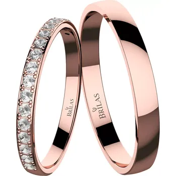 Prsten Amora Red - snubní prsteny z růžového zlata