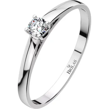 Prsten Diona W Briliant (3 mm) - jemný zásnubní prsten z bílého zlata