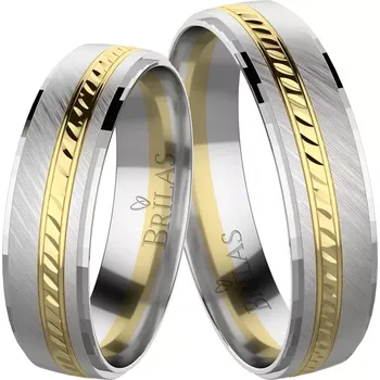 Prsten Romana Colour GW - snubní prsteny z kombinovaného zlata