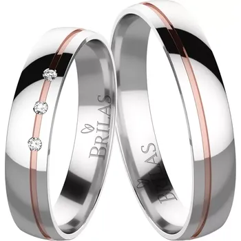 Prsten Dominika Colour RW - elegantní snubní prsteny v kombinaci červeného a bílého zlat